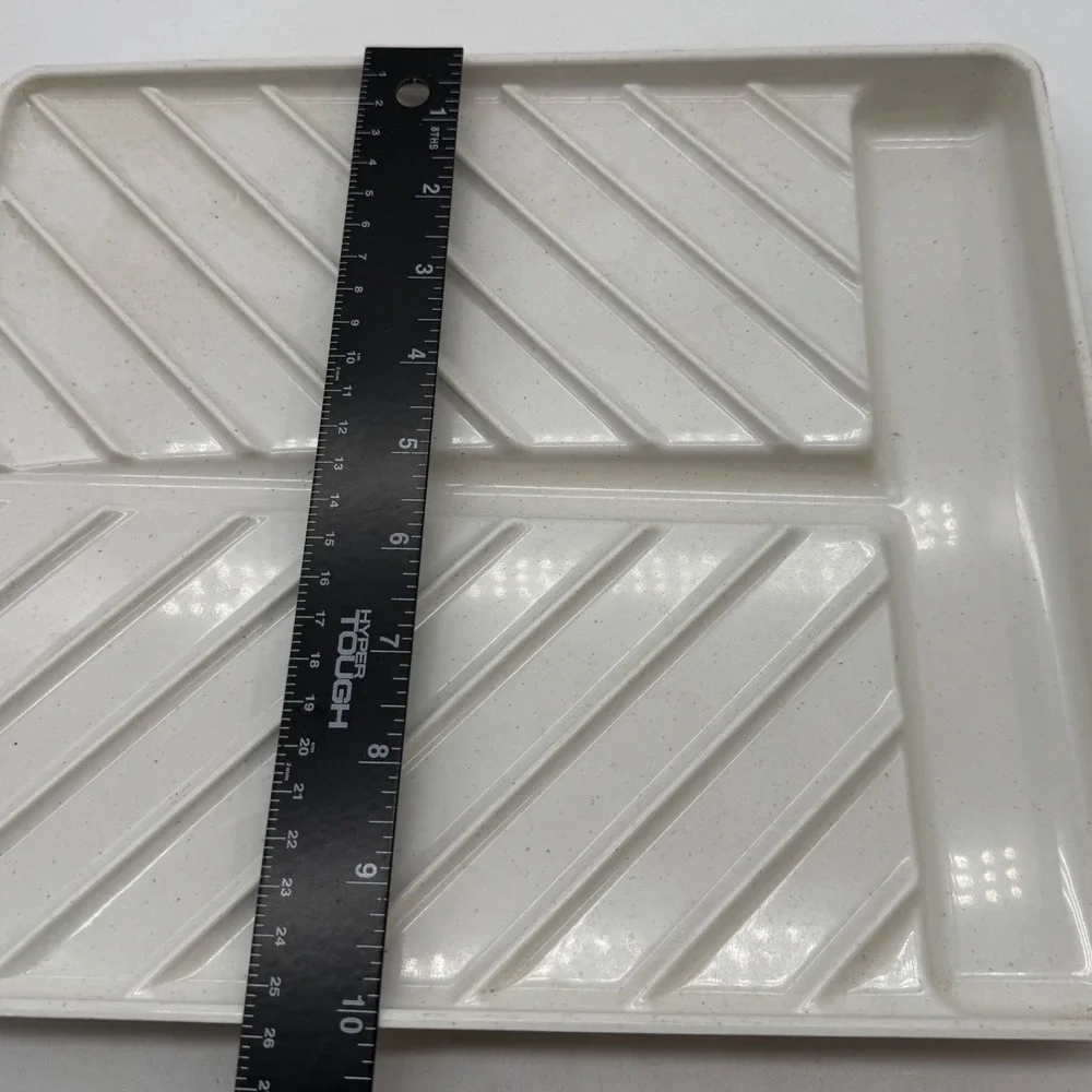 Nordic Ware Bacon Tray Food Defroster Speckled White Microwave USA 90s vtg